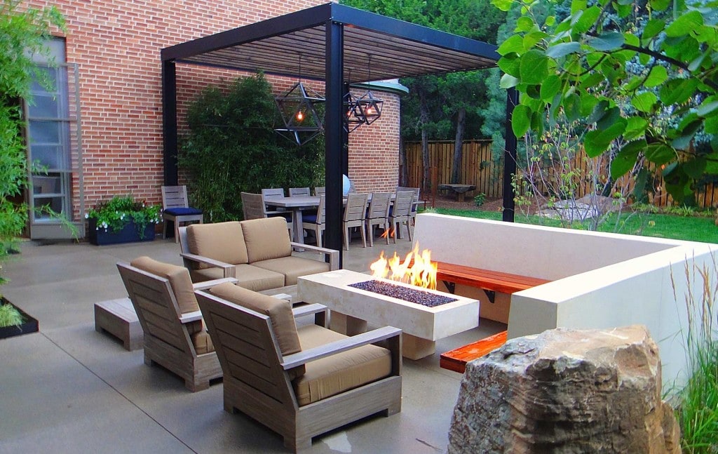 Modern Outdoor Living Space in Park Hill - Mile High Landscaping